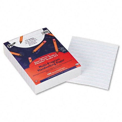 Amazon.com : Pacon : Multi-Program Handwriting Paper, Grades 2/3, 1/2" Rule, White, 500 Sheets/Ream -:- Sold as 2 Packs of - 500 - / - Total of 1000 Each : Writing Paper : Office Products Handwriting Paper, Ruled Paper, Drawing Letters, Specialty Paper, Graph Paper, All Paper, Elementary Classroom, Office Products, Paper Pads