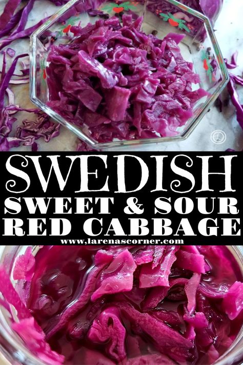 German Red Cabbage, Red Cabbage Recipe, Sweet And Sour Cabbage, Sour Cabbage, Red Cabbage Recipes, Celiac Recipes, Braised Red Cabbage, European Dishes, Panna Cotta Recipe