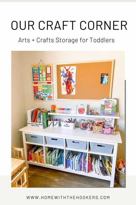 Kids Art Corner, Kids Art Storage, Kids Craft Storage, Kids Crafts Organization, Painting Stickers, Crafts Storage, Coloring Painting, Arts And Crafts Storage, Art Supplies Storage