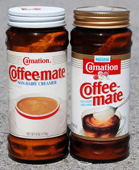 Nestle Coffee Mate, Non Dairy Creamer, Coffee Mate, Vintage Packaging, Fair Food Recipes, Nutella Bottle, Coffee Creamer, Vintage Coffee, Coffee Time