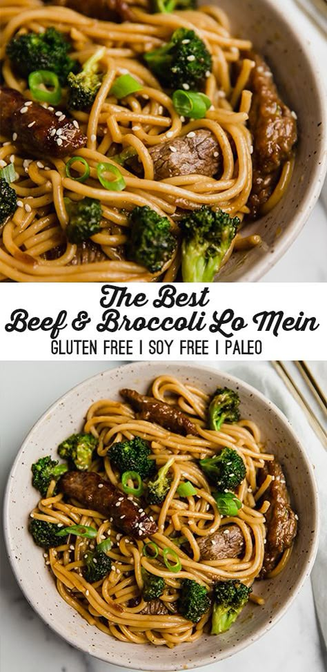 Beef And Broccoli Lo Mein, Broccoli Lo Mein, Gluten Free Chinese, Unbound Wellness, Dairy Free Recipes Dinner, Gluten Free Spaghetti, Gluten Free Dinners, Beef And Broccoli, Lo Mein