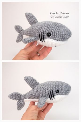 Amigurumi Shark Free Crochet Patterns - DIY Magazine Crochet Sea Creatures Patterns, Free Crochet Shark Patterns Amigurumi, Crochet Shark Amigurumi, Crochet Shark Free Patterns, Whale Shark Amigurumi Free Pattern, Crochet Amigurumi Whale, Crochet Amigurumi Shark, Amigurumi Free Pattern Shark, Shark Crochet Plushie