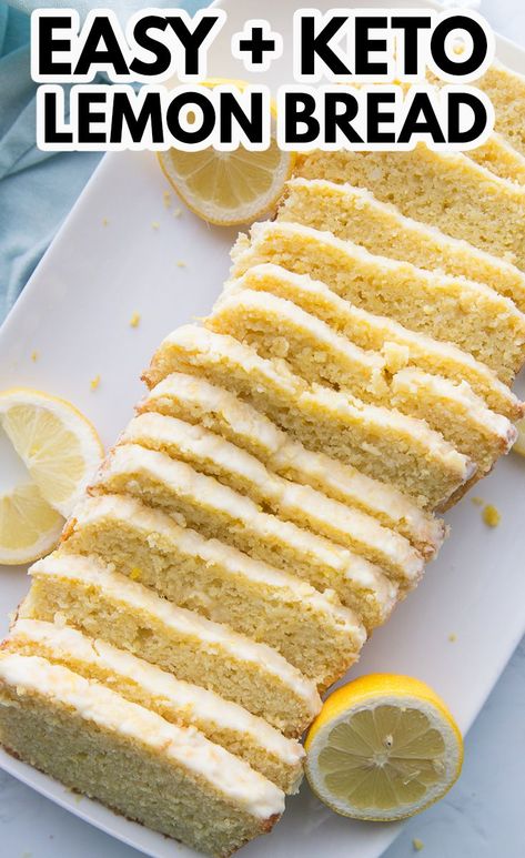 Savor the flavors of Starbucks at home with this Keto Lemon Bread recipe. It's a low-carb version of the classic glazed lemon bread, perfect for those looking for a healthy yet delicious lemon loaf for breakfast or dessert. Keto Lemon Bread, Easy Lemon Bread Recipes, Lemon Bread Recipe, Easy Lemon Bread, Kasey Trenum, Lemon Bread Recipes, Keto Breakfasts, Keto Baking, Clean Keto