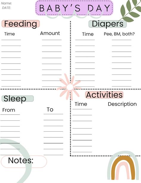 Nanny Log Nanny Notes Nanny Report Babysitter Daily Information Sheet Caregiver Checklist Instant Download - Etsy Nanny Aesthetic, Caregiver Checklist, Nanny Log, Nanny Tips, Babysitter Checklist, Babysitter Notes, Nanny Activities, Notes To Parents, S Diary