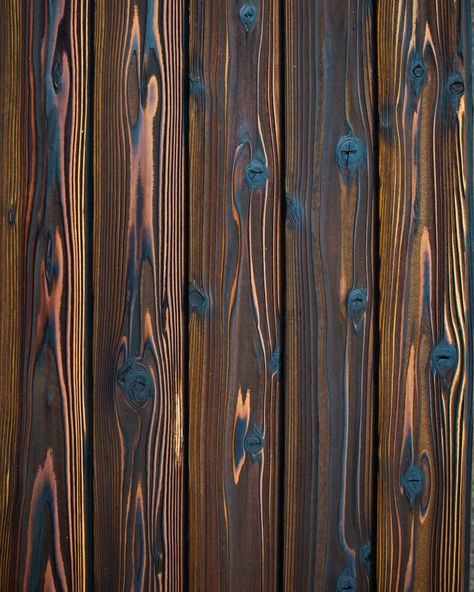 When it comes down to it, we just really love wood. No other building material captures as much carbon from the atmosphere, is natural, sustainable, and biodegradable, or as versatile. What are your favorite ways to incorporate wood into your projects? #yakisugi #shousugiban #woodisgood Shugi Ban, Wooden Panel Design, Charred Wood Siding, Exterior Finishes, Wood Burning Techniques, Charred Wood, Sugi Ban, Shou Sugi Ban, Wooden Panel