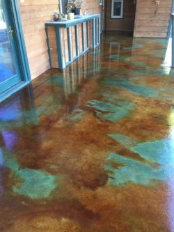 Acid Stained Concrete Floors, Cement Stain, Decorative Concrete Floors, Floor Stain Colors, Concrete Stain Patio, Concrete Staining, Stain Concrete, Stained Floors, Stained Concrete Floors