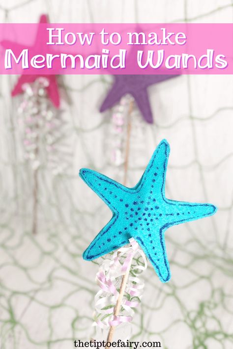 Paper Plate Mermaid Craft, Mermaid Wand Craft, Scepter Craft, Starfish Wand, Mermaid Crafts For Kids, Starfish Crafts, Mermaid Wand, Mermaid Pinata, Kindness Club