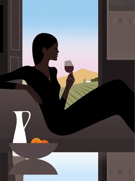 Jason Brooks, Tuscany Wine, Art Deco Paintings, Lifestyle Illustration, Illustration Agency, Illustration Art Girl, Arte Inspo, My Imagination, Art Business