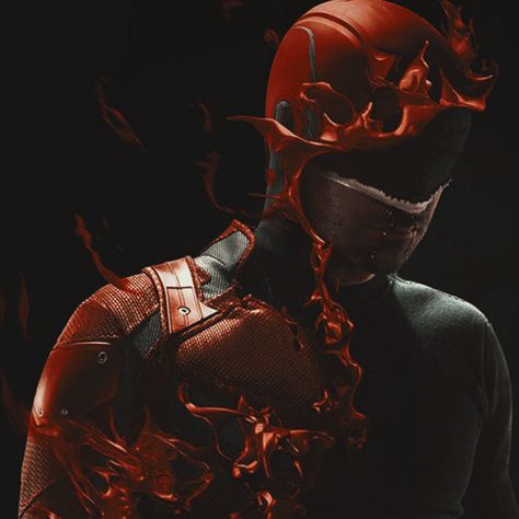 Daredevil Aesthetic Red, Daredevil Pfp, Running From Something, Daredevil Icon, Daredevil Aesthetic, Pfp Red, Daredevil Marvel, Matthew Murdock, Matt Murdock Daredevil