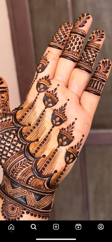 Morpankh Mehandi Design, Mehandi Design Front Hand, Finger Mehendi, Finger Mehendi Designs, Full Hand Mehndi, Simple Mehndi Designs Fingers, Mehndi Designs Front Hand, Full Hand Mehndi Designs, Easy Design