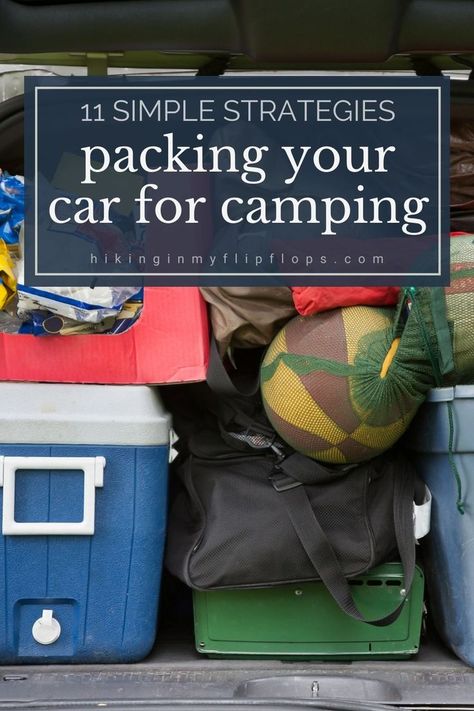 When camping means bringing all the comforts of home, packing a car for camping can be a challenge. Make it easy and efficient with these 11 tips and strategies. #camping #campingtips Camping Packing Hacks, Essentials For Camping, Car Camping Organization, Tent Camping Organization, Camping Gear Organization, Minimalist Camping, Car Packing, Camping For Beginners, Efficient Packing