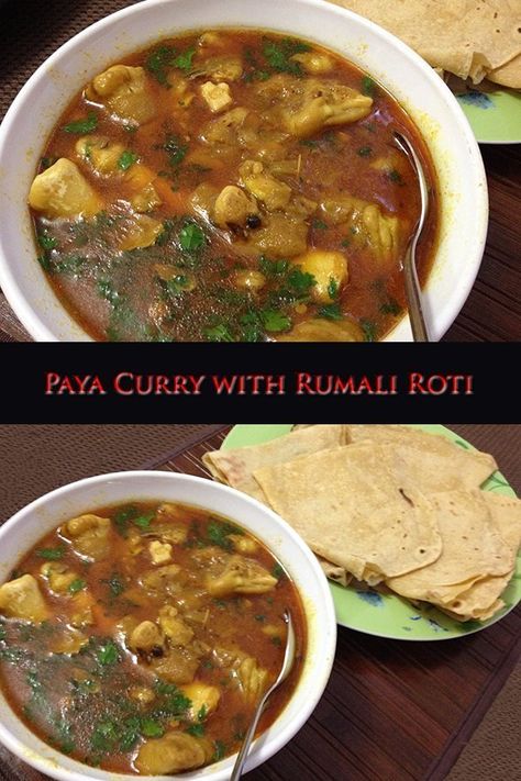 White Korma, Trotters Recipe, Paya Recipe, Rumali Roti, Garam Masala Spice, Bunny Chow, Masala Spice, Mutton Recipes, Indian Family