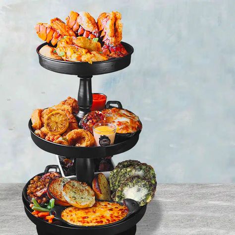 Seafood Tower Ideas, Tequila Lime Shrimp, Fried Seafood, Bbq Platter, Clams Casino, Skillet Shrimp, Seafood Tower, Plate Ideas, Crab Cake