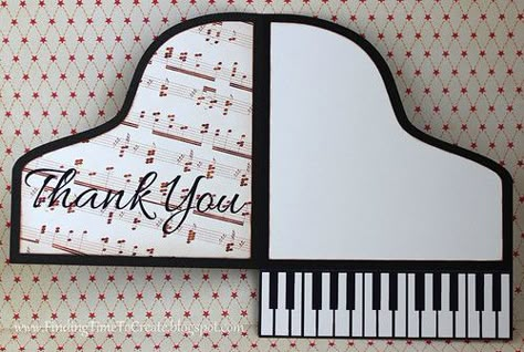 Piano Card - Finding Time To Create Piano Card, Musical Cards, Music Cards, Card Making Templates, Shaped Cards, Easel Cards, Fancy Fold Cards, Birthday Cards Diy, Craft Tutorial