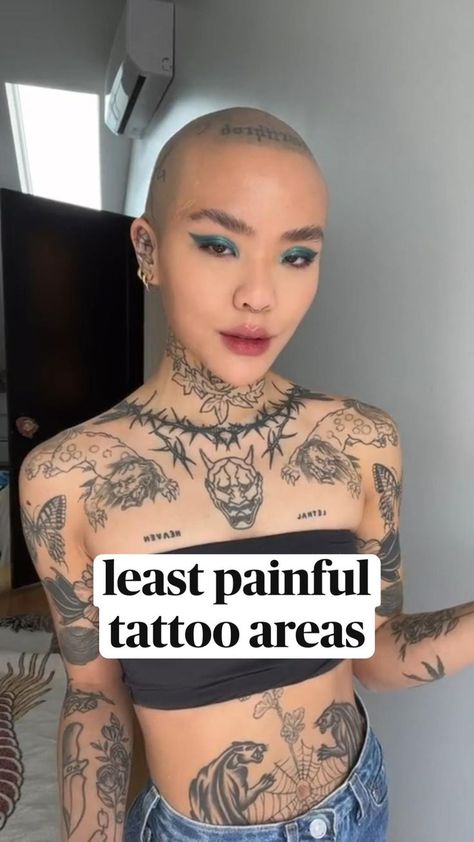 least painful tattoo areas in 2022 | Painful tattoo areas, Least painful tattoo, Neck tattoo Least Painful Tattoo, Tattoo Painful Chart, Tattoo Areas, Font Tato, Jagua Henna, Tato Minimal, On Tattoo, Tattoo Artwork, Jewelry Tattoo