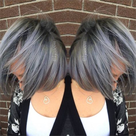 TRANSFORMATION: Going Pewter! - Career - Modern Salon Pewter Hair Color Shades, Pewter Hair Color, Blond Hairstyle, Pepper Hair, Silver White Hair, Salt And Pepper Hair, Blending Gray Hair, Curly Hair With Bangs, Going Gray