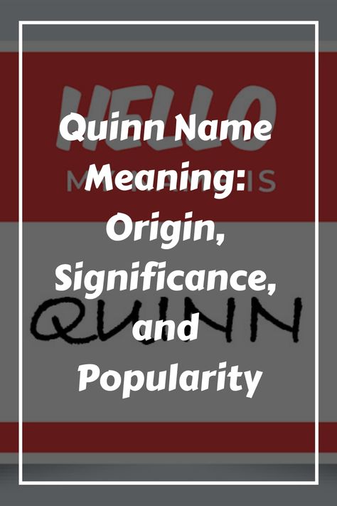 If you’re considering the name Quinn for your child, it’s important to know its origin and meaning. Quinn is a gender-neutral name with Irish roots, and it Quinn Name, Top 100 Names, Emily Name, Feminine Names, Strong Names, Unisex Name, Name Origins, Quinn Fabray, Cute Nicknames