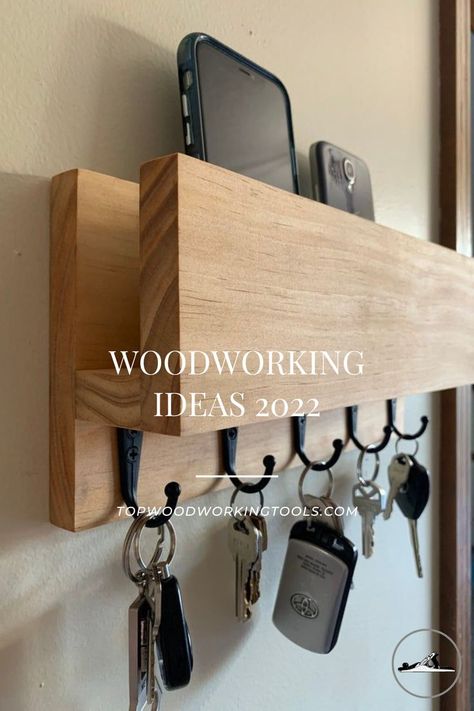 Minimalist wooden wall mount entryway organizer, key and mail holder, phone storage, mail organizer Entryway Key Storage, Entryway Mail Organizer, Key And Mail Holder, Entryway Organizer Wall, Key Shelf, Entryway Key Holder, Diy Mail, Key Holder Diy, Mail Organizer Wall