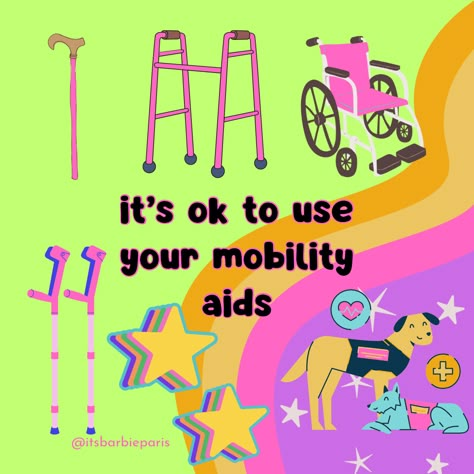 Mobility Aids For Pots, Mobility Aids Aesthetic, Disabled Aesthetic, Disabled Art, Cripple Punk, Illness Humor, Spoonie Life, Physical Disabilities, Ehlers Danlos Syndrome