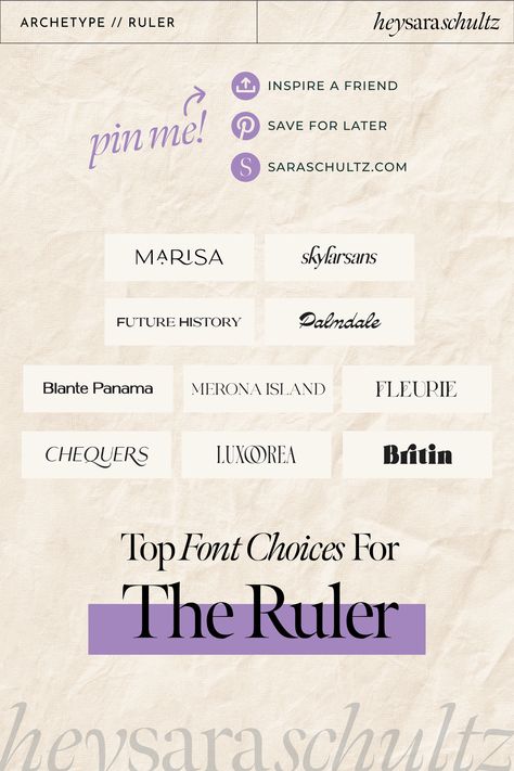 The Ruler Archetype, Ruler Archetype, Top Fonts, Classic Serif Fonts, Business Fonts, Brand Archetypes, Modern Script Font, Modern Sans Serif, Graphic Design Fonts