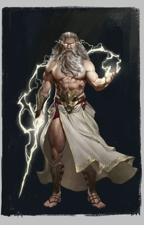 Zeus (Oceans&Empires) by Bangku An Zeus God, Greek Mythology Gods, Mythology Tattoos, Greek Gods And Goddesses, Greek Mythology Art, Greek And Roman Mythology, Roman Mythology, Mythology Art, Arte Inspo