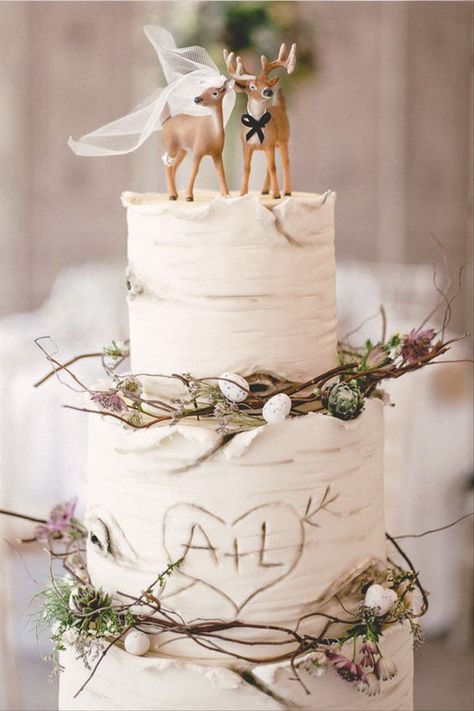 Woodland Wedding Cake, Spring Wedding Cake, Country Wedding Cakes, Diy Wedding Cake, Wedding Themes Winter, Themed Wedding Cakes, Wedding Cake Rustic, Rustic Wedding Cake, Wedding Cakes Vintage