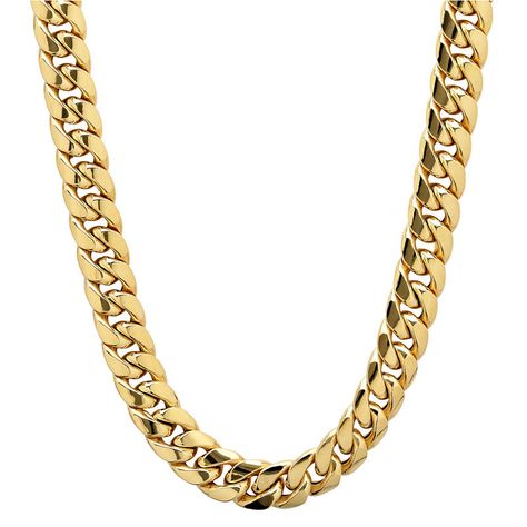 Made in Italy 10K Gold 22 Inch Hollow Chain Necklace Chain Necklace Outfit, Men's Necklace Gold, Gold Chain Men, Real Gold Chains, Download Hair, Cuban Chain Necklace, Unisex Earrings, Dslr Background, Mens Gold Jewelry