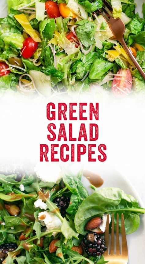 Green Leaf Salad Ideas, Summer Green Salad Recipes, Best Green Salad, Easy Green Salad, Easy Green Salad Recipes, California Salad, Chili Salad, Fennel And Orange Salad, Vegetables Salad