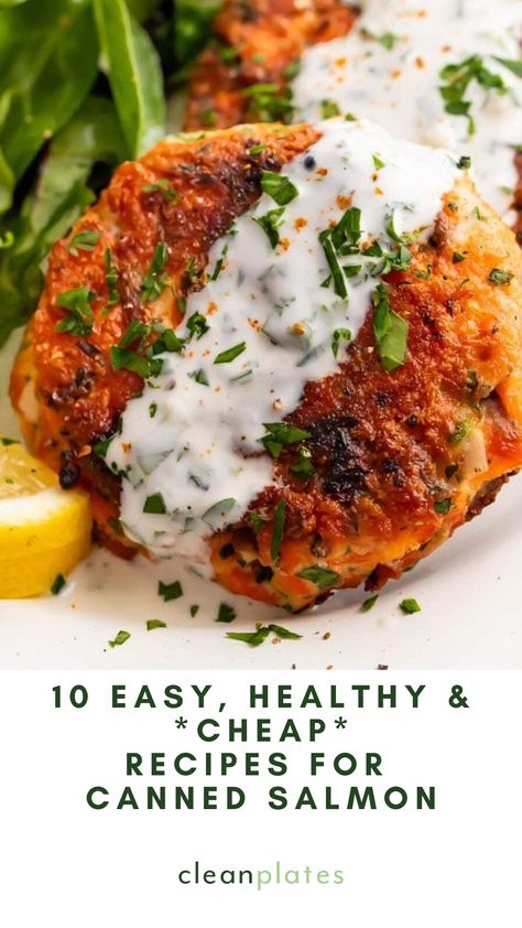 Canned salmon is just as healthy as fresh, but far less expensive. Here are 10 easy recipes to make the most of it. Salmon Can Recipes, Ground Salmon Recipes, Canned Salmon Recipes Healthy, Canned Salmon Patties, Canned Salmon Recipes, Dill Recipes, Canned Salmon, Wild Caught Salmon, Can Salmon