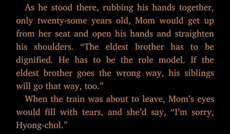 please look after mother by kyung-sook shin; on being the eldest sibling and a role model for your younger siblings Eldest Sibling, Younger Sibling, Hands Together, Role Model, His Hands, Helix, Role Models, That Way, The Twenties