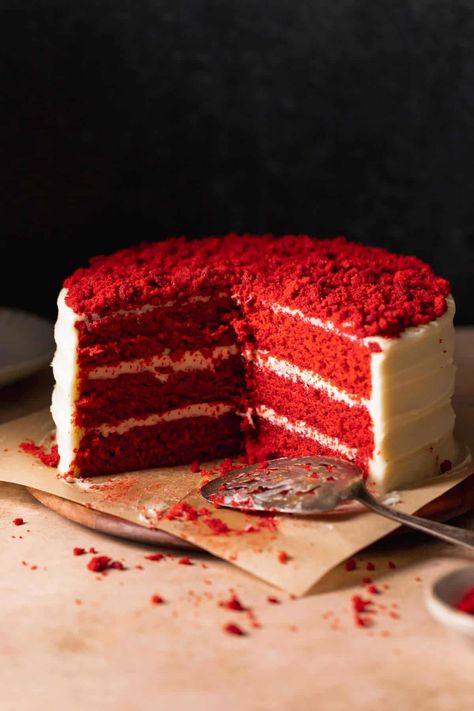 Best Red Velvet Cake Best Red Velvet Cake Recipe, Chocolate Velvet Cake, Moist Red Velvet Cake, Cambrea Bakes, Best Red Velvet Cake, Red Velvet Cake Recipe, Velvet Cake Recipes, Layer Cake Recipes, Homemade Buttermilk