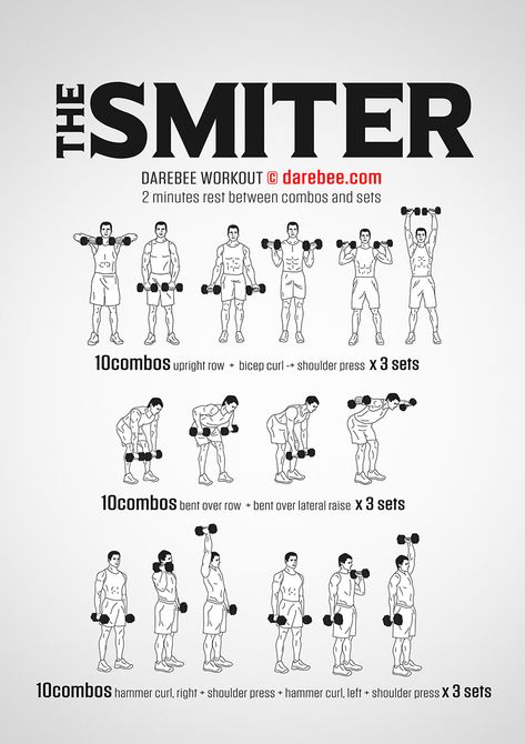 The Smiter Workout Shredded Arms Workout, Dumbell Superset Workout, Arm Workout Superset, Dumbell Forearm Workout, Arms Superset Workout, Tris And Bis Workout Dumbell, Full Body Dumbbell Hiit Workout, Dumbbell Forearm Workout, Forearm Dumbell Workout