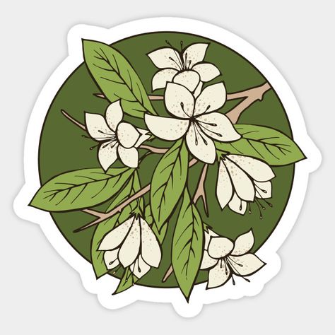 فنسنت فان جوخ, Sakura Branch, White Sakura, Penanda Buku, Cute Laptop Stickers, Stickers Kawaii, Green Sticker, Tumblr Stickers, Nature Stickers