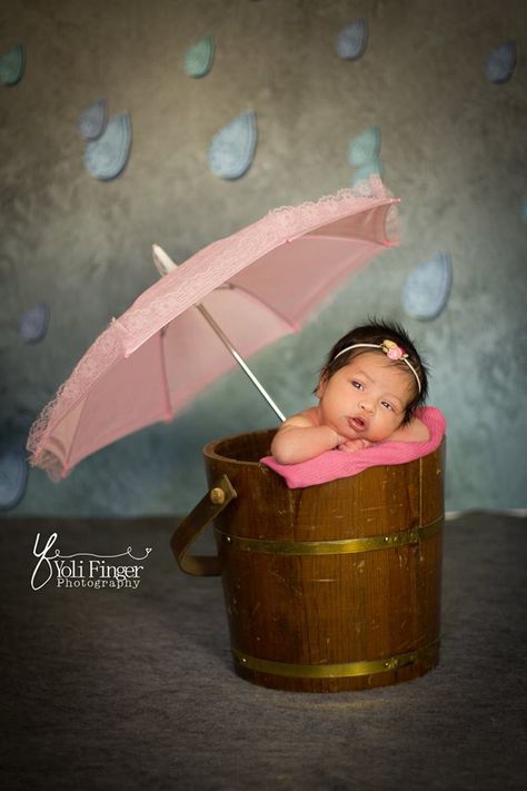 # April Showers Baby Photoshoot, April Showers Photoshoot, April Baby Photoshoot, Milestone Ideas, Easter Photoshoot, Baby Shoot, Monthly Milestone, Foto Baby, Newborn Shoot