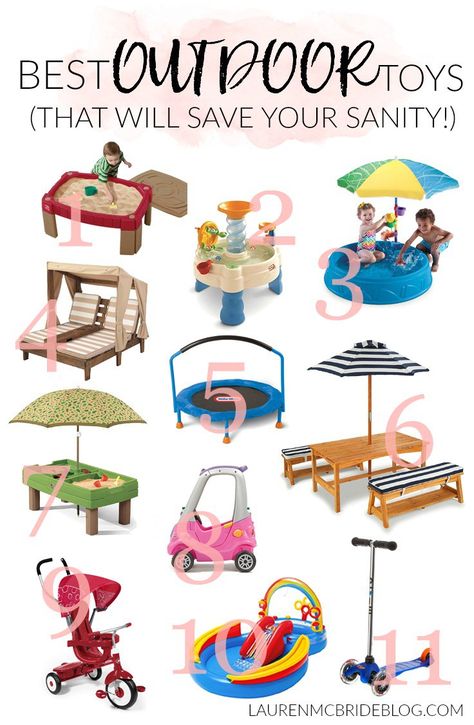 Outdoor Baby Toys, Diy Outdoor Toys, Best Outdoor Toys, Outdoor Toys For Toddlers, Toddler Outdoor, Toys For Toddlers, Summer Toys, Outdoor Toys For Kids, Kids Outdoor