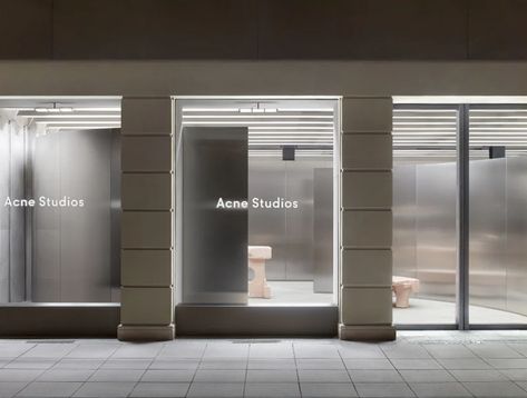 Acne Studios · Acne Studios Store Maximiliansplatz · Divisare Acne Store, Retail Facade, Shop Facade, Acne Studio, Retail Store Design, Retail Interior, Eyes Model, Store Interior, Retail Space