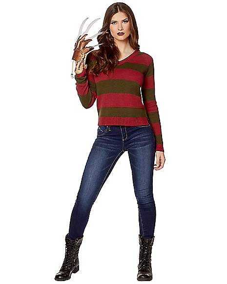 Freddy Krueger Sweater - A Nightmare on Elm Street - Spirithalloween.com Freddy Krueger Sweater, Freddy Krueger Costume, Stranger Things Costume, Horror Costume, A Nightmare On Elm Street, Elm Street, Nightmare On Elm Street, Freddy Krueger, A Nightmare