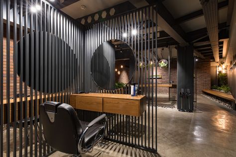 Gallery of Docard Barbershop Renovation / Concept Design Company - 12 High End Barbershop Design, Industrial Barbershop, Small Barbershop Design Interior, Barber Shop Decor Ideas, Luxury Barbershop, Barber Shop Design, Modern Barber Shop, Barbershop Design Interior, Center Photography