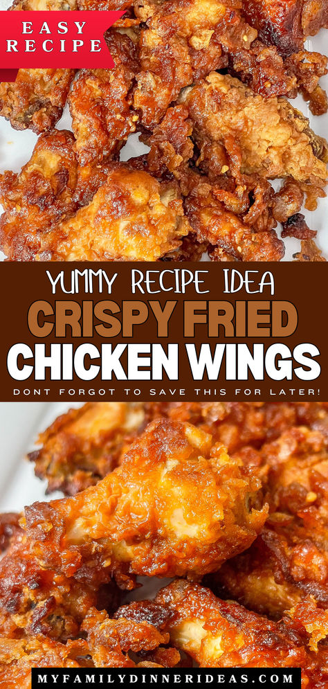 Crispy Fried BBQ Chicken Wings Fried Bbq Chicken, Fried Wings Recipe, Wings Recipe Oven, Chicken Wings Recipe Oven, Breaded Chicken Wings, Crispy Fried Chicken Wings, Bbq Chicken Wings Recipe, Garlic And Honey, Best Bbq Chicken