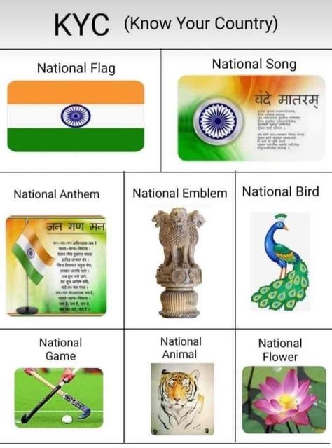 National Symbols Of India, National Songs, National Animal, National Symbols, Animal Games, National Anthem, Indian Festivals, National Flag, India