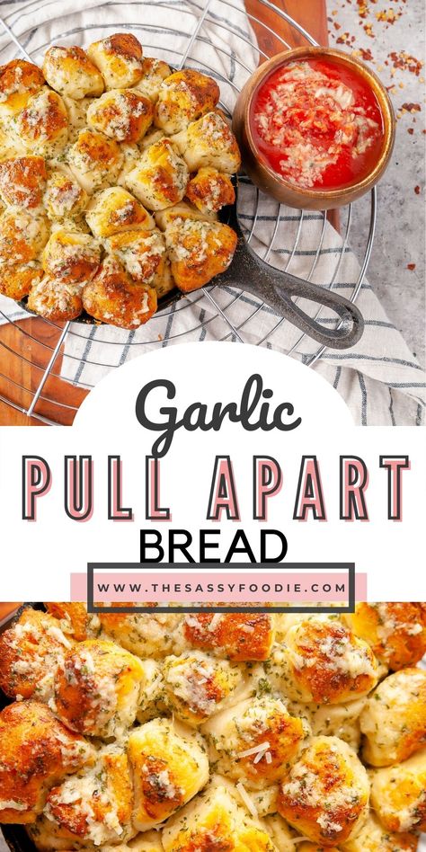 Monkey Bread With Pizza Dough, Bread With Pizza Dough, Garlic Monkey Bread Recipe, Garlic Monkey Bread, Savory Monkey Bread, Pull Apart Garlic Bread, Pizza Monkey Bread, Easy Monkey Bread, Bread Pull Apart Recipes