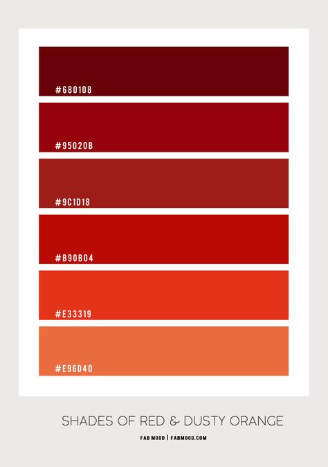 Orange And Red Palette, Chuuya Color Palette, Red Colour Palette Shades, Canva Color Palette Codes Red, Color Red Palette, Pantone Red Shades, Red Shades Colour Palettes, Red Palette Color, Red Colour Shades