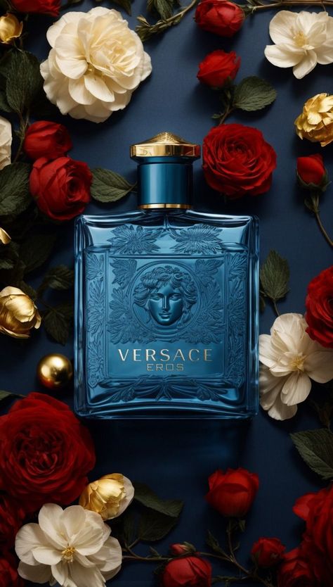 Versace Eros - What if... Cologne Photoshoot, Versace Moodboard, Versace Eros Perfume, Perfume Photoshoot, Versace Perfumes, Versace Parfum, Skincare Photoshoot, Perfume Business, Miniature Youtube