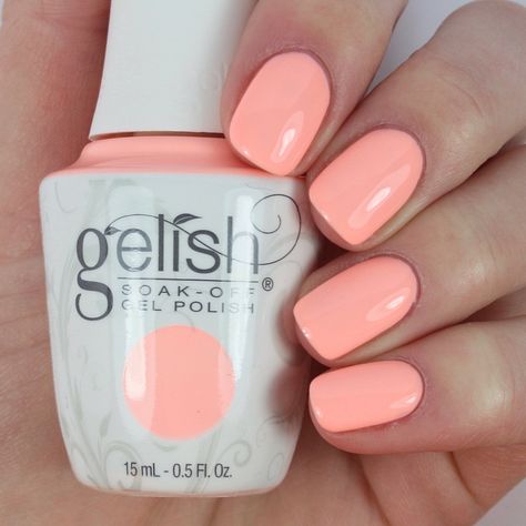 219 Likes, 9 Comments - Elizabeth💅🏻 (@eabnailart) on Instagram: “👈Swipe to see swatches of the new @gelish_official Summer Selfie collection❤️ these polishes were…” Mani Pedi At Home, Gel Mani Pedi, Pedi At Home, Gellish Nails, Gelish Nail Colours, Peach Nails, Gel Mani, Gelish Nails, Nails Polish