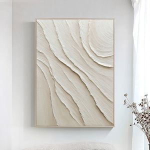 3d Texture Painting, Wabi Sabi Art Painting, Wabi Sabi Painting, Beige Minimalist, Wabi Sabi Art, Plaster Wall Art, Wave Painting, Plaster Art, Abstract Waves