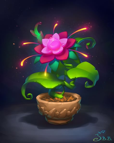 ArtStation - Magic flower, Vera Velichko Game Icon Design, Magic Flower, Flower Games, Plant Games, Props Concept, Casual Art, 2d Game Art, Fantasy Props, Game Props