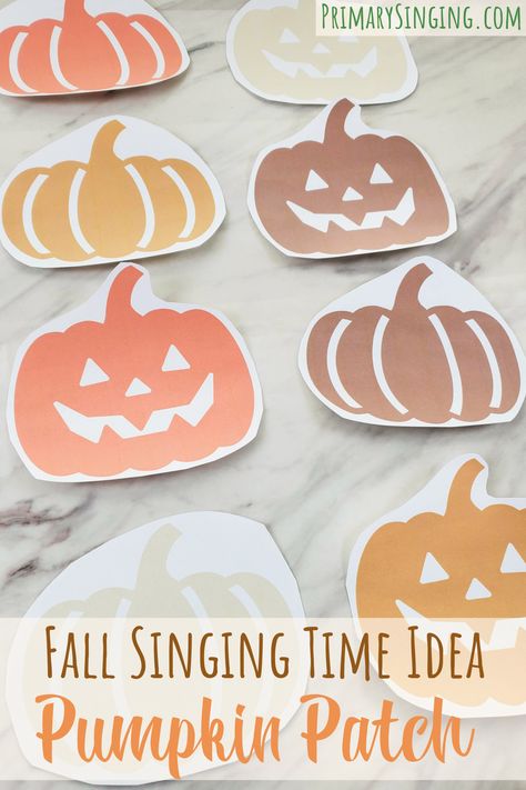 Halloween Singing Time Primary, Halloween Primary Singing Time, Halloween Singing Time, Halloween Singing Time Lds, Fall Singing Time Ideas, Pumpkin Patch Activities, Lds Primary Singing Time, Pumpkin Song, Halloween Pumpkin Patch