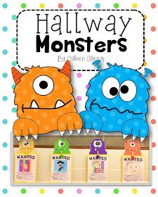 https://www.teacherspayteachers.com/Product/Hallway-Monsters-875089 Boredom Crafts, Prek Halloween, Display Student Work, Monster Theme Classroom, Monster Classroom, Monster Room, Preschool Library, Monster Activities, Monster Board