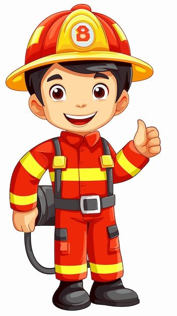 Firefighter Character Art, Fireman Cartoon, Firemen Pictures, Firefighter Illustration, International Firefighters Day, Firefighter Cartoon, Fireman Kids, Fireman Costume, Jungle Painting