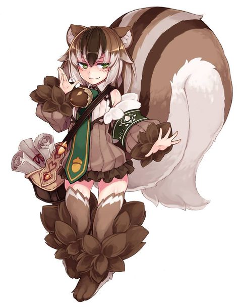 Monster People, Illustration Anatomy, Human Hybrid, Hybrid Art, Squirrel Girl, Demi Human, Humanoid Creatures, Monster Girl Encyclopedia, Monster Musume